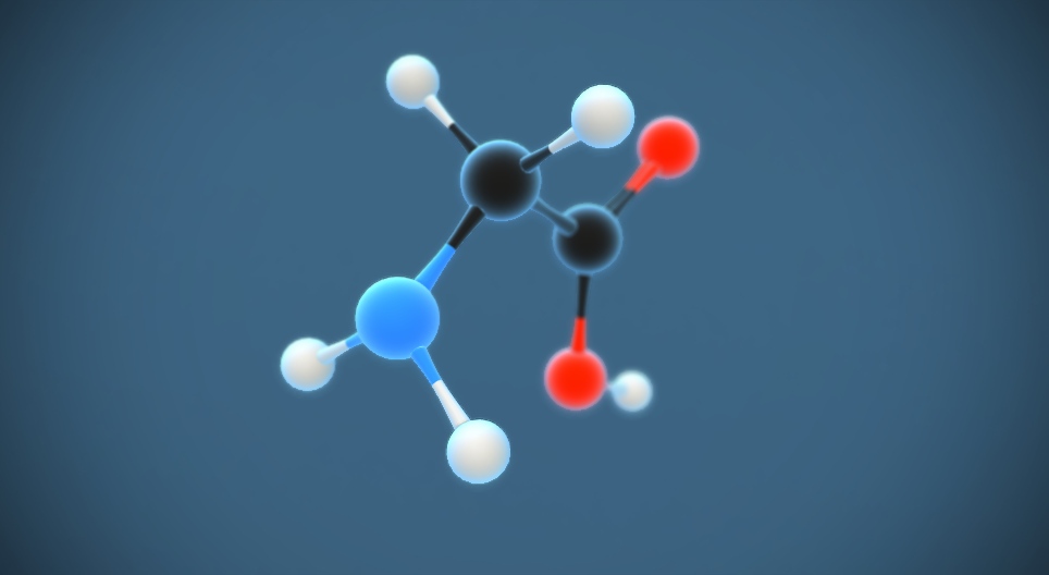 غليسين حمض أمينو أستيك C₂H₅NO₂