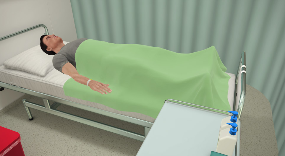 Urinary catheterization (male patient)