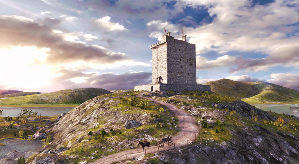 برج سكني في القرون الوسطى