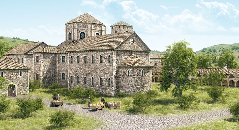 قصر إمبراطور الفرنجة، شارلمان آخن القرن الـ 9