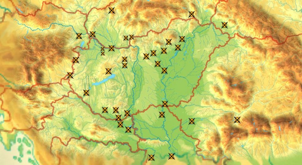 طبوغرافيا تاريخية - حروب، التاريخ المجري