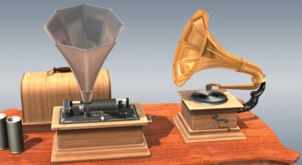 Der Phonograph und das Grammophon