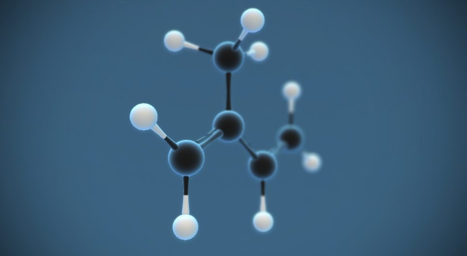 Das Isopren (2-Methylbuta-1,3-dien) (C₅H₈)