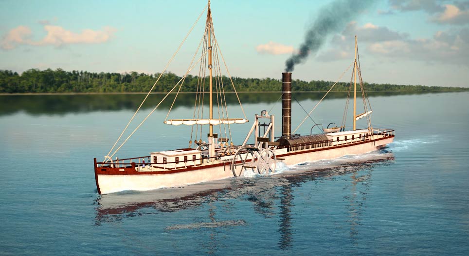Das Dampfschiff Clermont (1807)