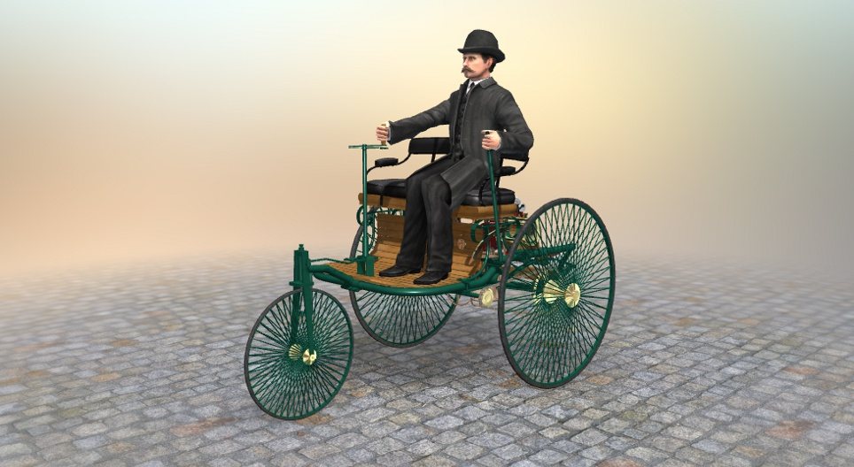 Benz Patent-Motorwagen Nummer 1 (Carl Benz, 1886)