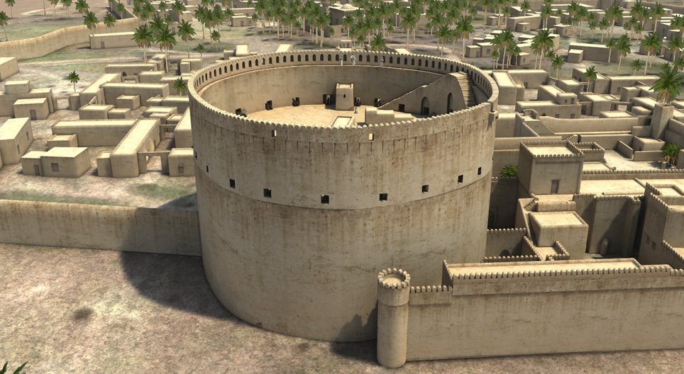 Die Festung von Nizwa (Oman, 17. Jahrhundert)