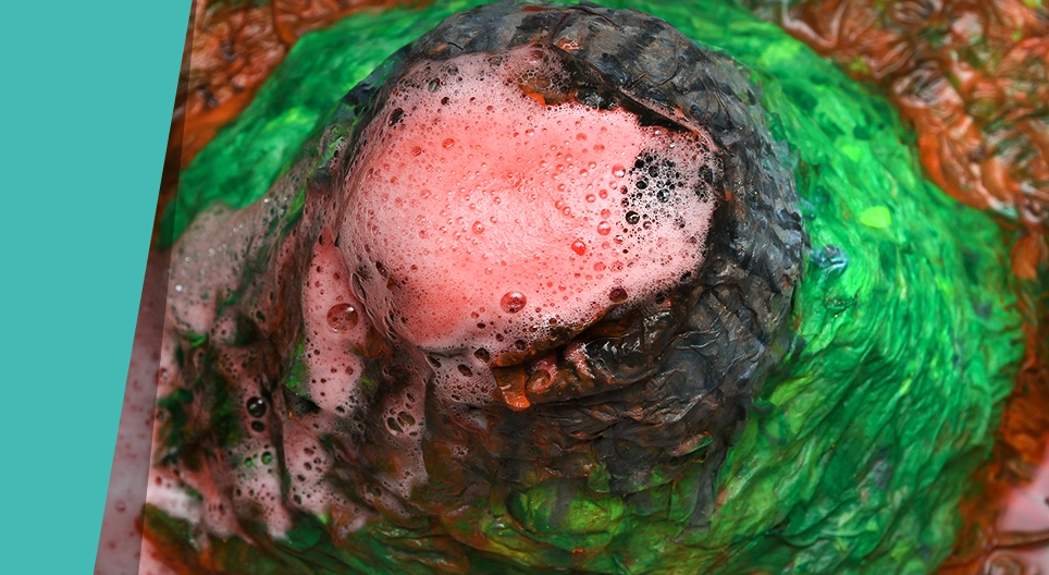 Maqueta de volcán
