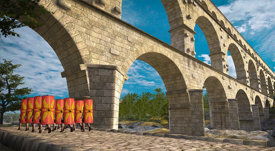 Aqueducs et routes de la Rome antique