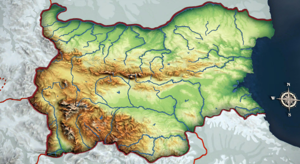 Bulgária domborzat
