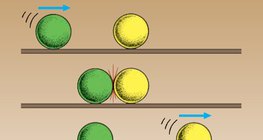 عند الارتطام يتسارع جسم و يتباطئ آخر