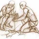 في بعض الظروف البدائية مازالت تشعل النيران عن طريق الاحتكاك