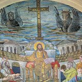 فسيفساء مسيحيه مبكرة (كنيسة سانتا بودنزيا، روما، القرن الرابع)