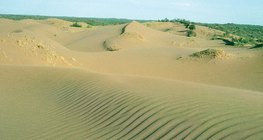 تل رملي مع أمواج الرياح