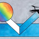 انعكاس الضوء - ورق أزرق