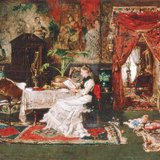 ميهالي مونكاتشي: داخل غرفة باريسية (1877)