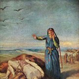 تيودور شاسيريو: امرأة قوزاقية مع جثة مازيبا