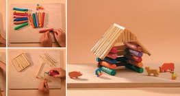 صناعة كوخ من العجينة