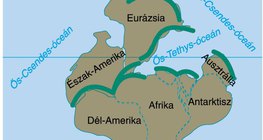A földrészek elhelyezkedése – 290 millió éve