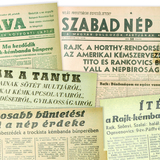 A Rajk-perről beszámoló újságcikkek