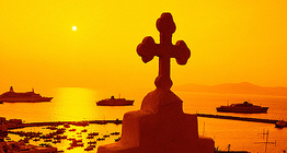 غروب الشمس في جزيرة ميكونوس