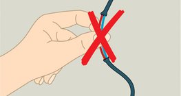 استخدام المعدات الكهربائية المعطوبة العزل خطير جداً