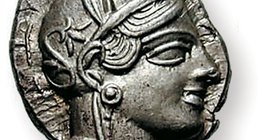 عملة نقدية أغريقية عليها صورة بالاس أثينا