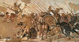 الإسكندر الأكبر على الفسيفساء (بومباي، القرن الثاني ق.م)