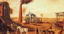 المحرك البخاري في منجم بريطاني