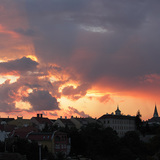 تأثير تيندال عند غروب الشمس