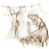 تنشف الملابس الرطبة الموضوعة في الهواء الطلق في منطقة جافة دافئة أسرع