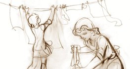 تنشف الملابس الرطبة الموضوعة في الهواء الطلق في منطقة جافة دافئة أسرع