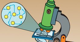 الحركة البراونية يمكن ملاحظتها بشكل وثيق عبر المجهر