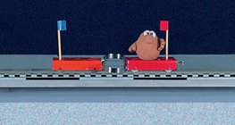 عند تفاعل جسمين مع بعضهما البعض تتناسب السرعة عكساً مع الكتلة