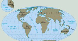 A Föld egész felületét mutató térkép 