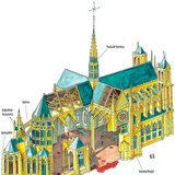 Az amiens-i katedrális szerkezeti rajza (gótikus)