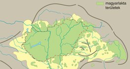 Magyarlakta területek a Kárpát-medencében