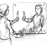 انعكاس عن مرآة مستوية