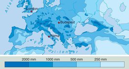 Európa csapadéktérképe