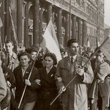 مظاهر في بودابست في 23 تشرين الأول عام 1956 م