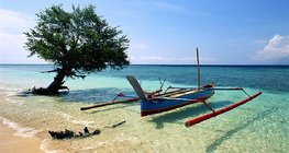 قارب على شاطئ البحر