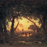 روسو: غابة فونتينبلو في الصباح (1850، واقعية)