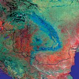 صورة لحوض الكاربات من الأقمار الصناعية