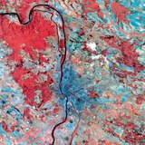 بودابست و نواحيها من القمر الصناعي