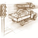 الشاحنة المحملة تتسارع أبطأ، لذلك فإن القصور الذاتي لديها أكبر