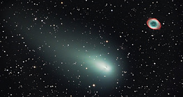 جزء من المذنب 73P / شواسمان-واشمان 3 مع سديم دائري