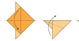 طيور من الورق الملون المطوي