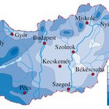 A csapadék évi mennyisége Magyarországon