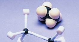 نموذج ملء الفراغ لأدنى تشكل طاقي لجزيء الميثان.