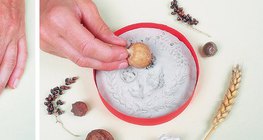 صنع المجسمات من نباتات الخريف - الخطوة 1