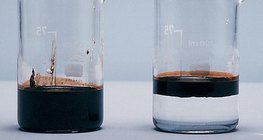 يطفو النفط على سطح الماء